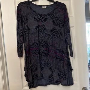 3/4 Sleeve Knot Top 1X